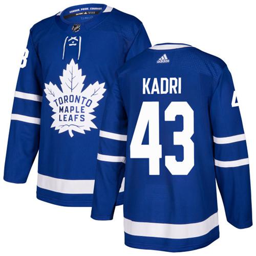 Adidas Maple Leafs #43 Nazem Kadri Blue Home Authentic Stitched Youth NHL Jersey - Click Image to Close